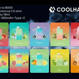 new COOLHAUS 8000 Puffs 10 Flavors